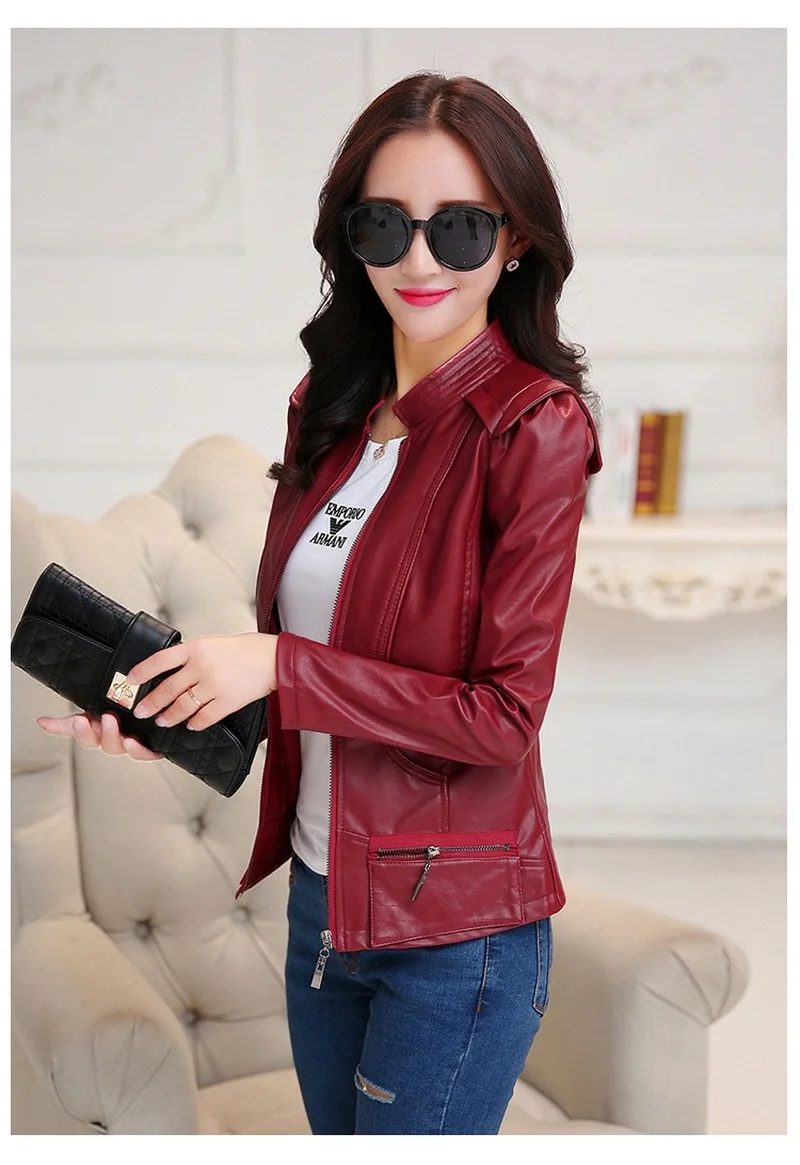 Zogaa 2019 Осенние новые модные женские короткие кожаные куртки из искусственной