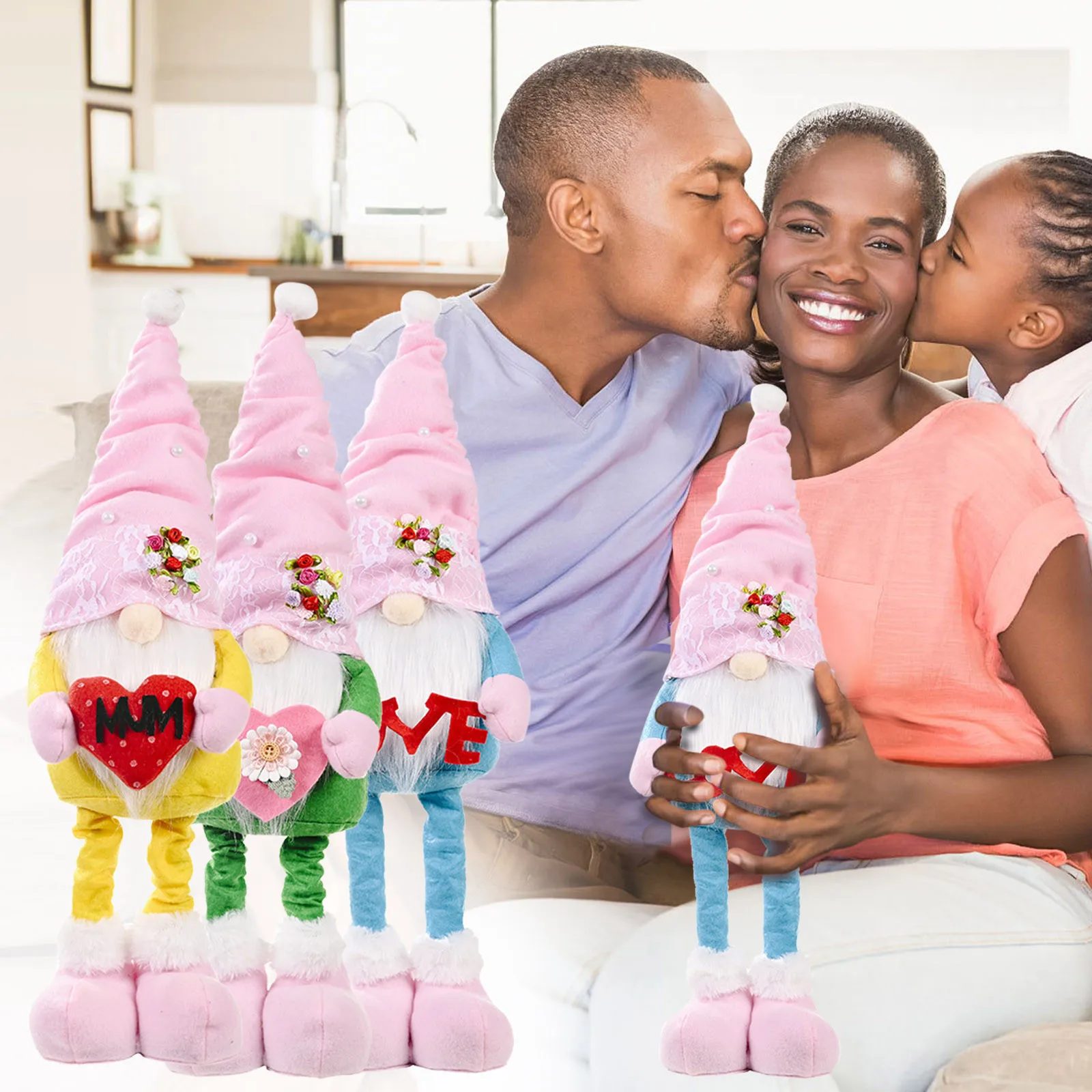 

Living Room Desktop ornaments Decor Spring Flowers Dwarf Gnome Mother's Day Gnomes Gift Home Decoration Creative Elves toys