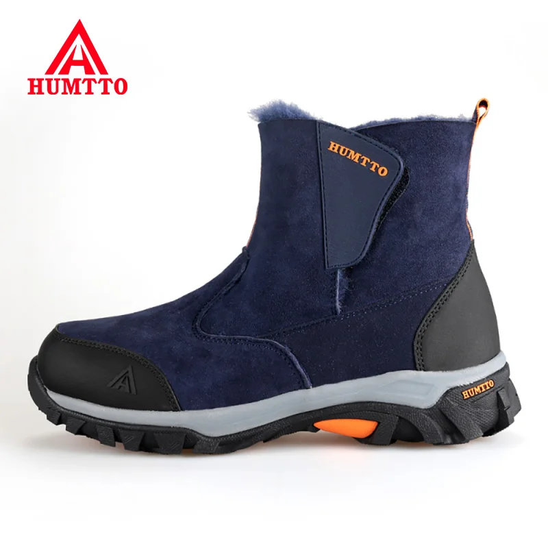 HUMTTO Outdoor Leather Sneakers for Men Hiking Shoes Sport Trekking Boots Mens Mountain Hunting Climbing Snow Safety Boots Male
