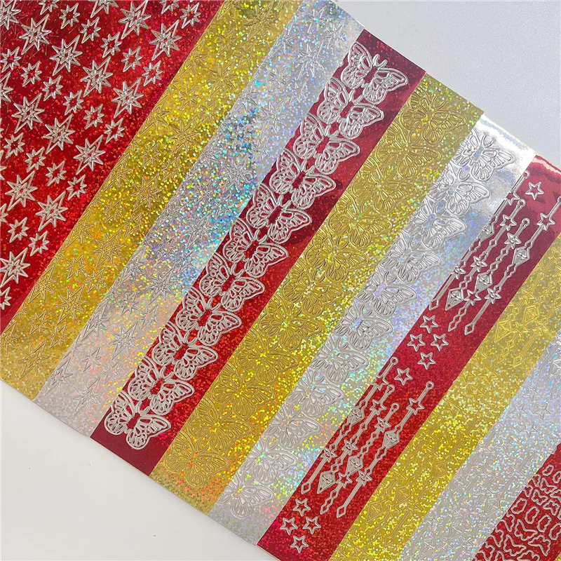 

1pc Sequin Butterfly Chandelier Laser Stickers Scrapbooking Bronzing Hand Account DIY Collage Material Korean Stationery Sticker
