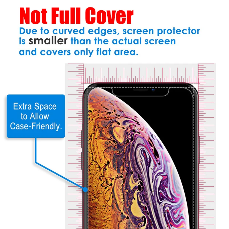 2PCS 9H HD Glass For iPhone X XS Max XR Screen Protector Protective for 11 Pro Tempered Glas aiphone 11pro Film | Мобильные телефоны