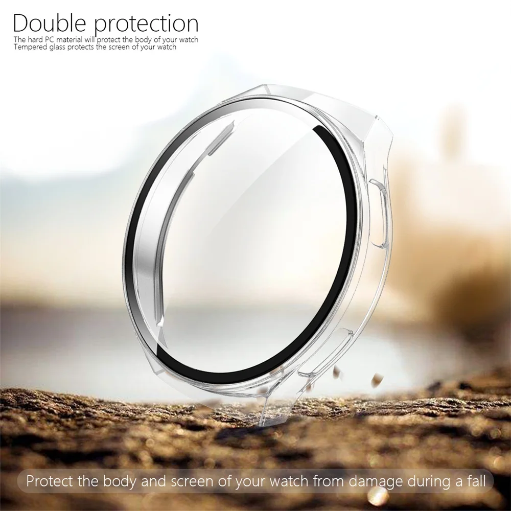 

1Pc Watch Cover Case for HUAWEI WATCH GT 2e Electroplated Hard PC Case Full Cover Bumper Case Tempered Glass Screen Protector