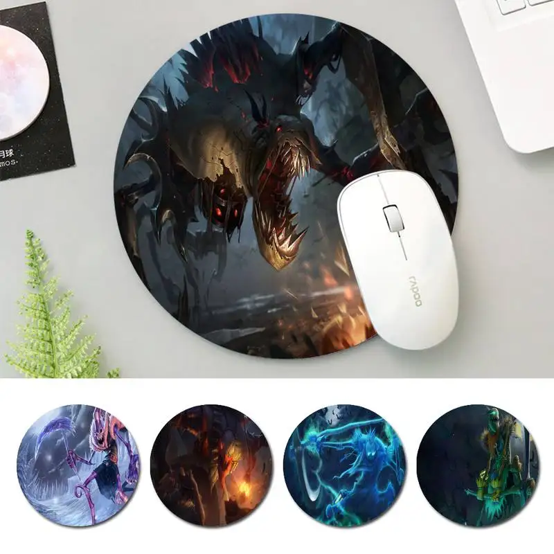 

Rubber LOL Fiddlesticks Mouse Mat mouse non-slip pad player pad Round size rubber Gaming mouse Pad office Desk Mat
