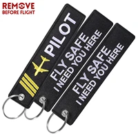 3 pcs pilot keychains embroidery fly safe i need you here pilot key chain for aviation gifts key tag label fashion keyrings