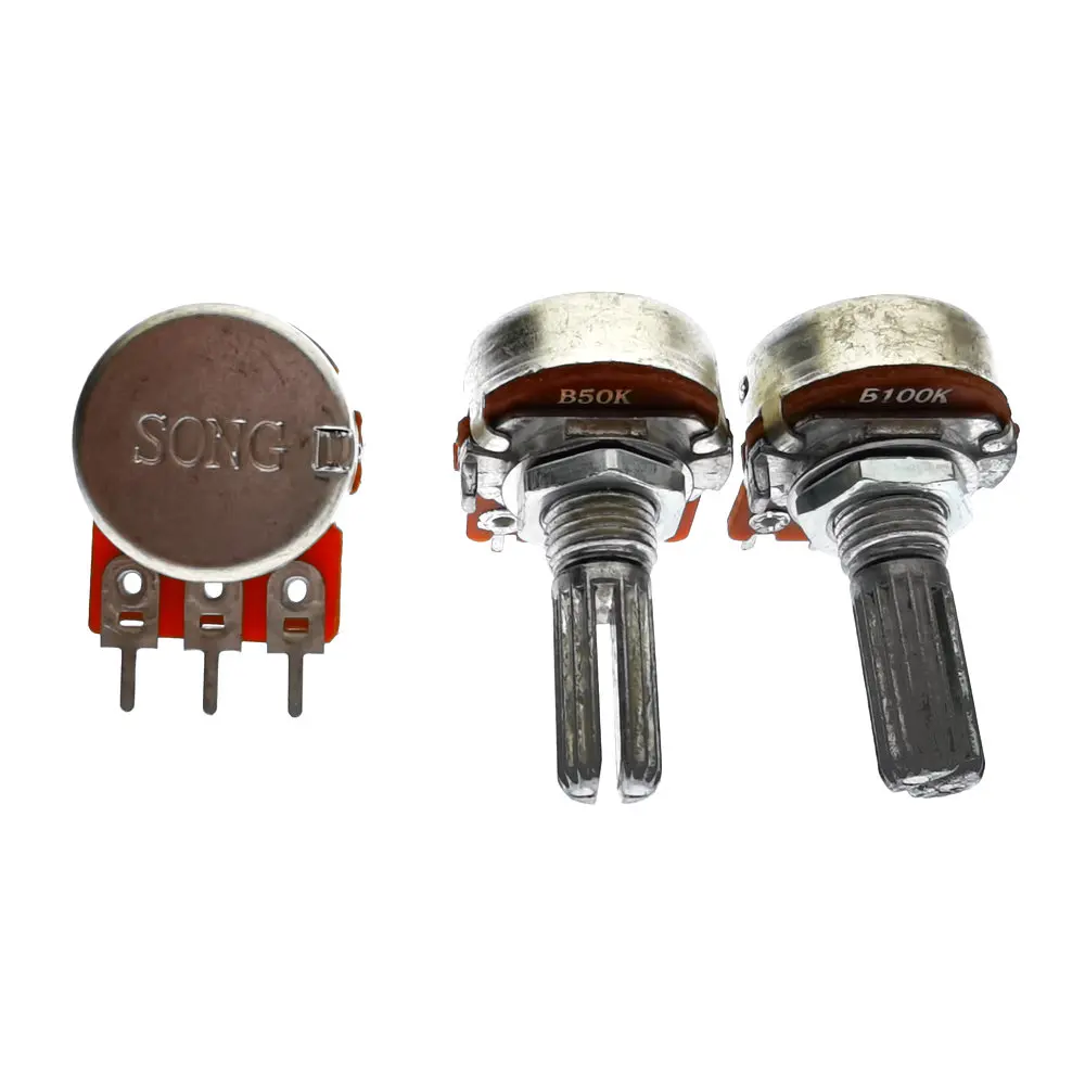 5 шт. Новый тайваньский трек RK16 3Pin 20 мм 10K 50K 100K вращающийся потенциометр аудио