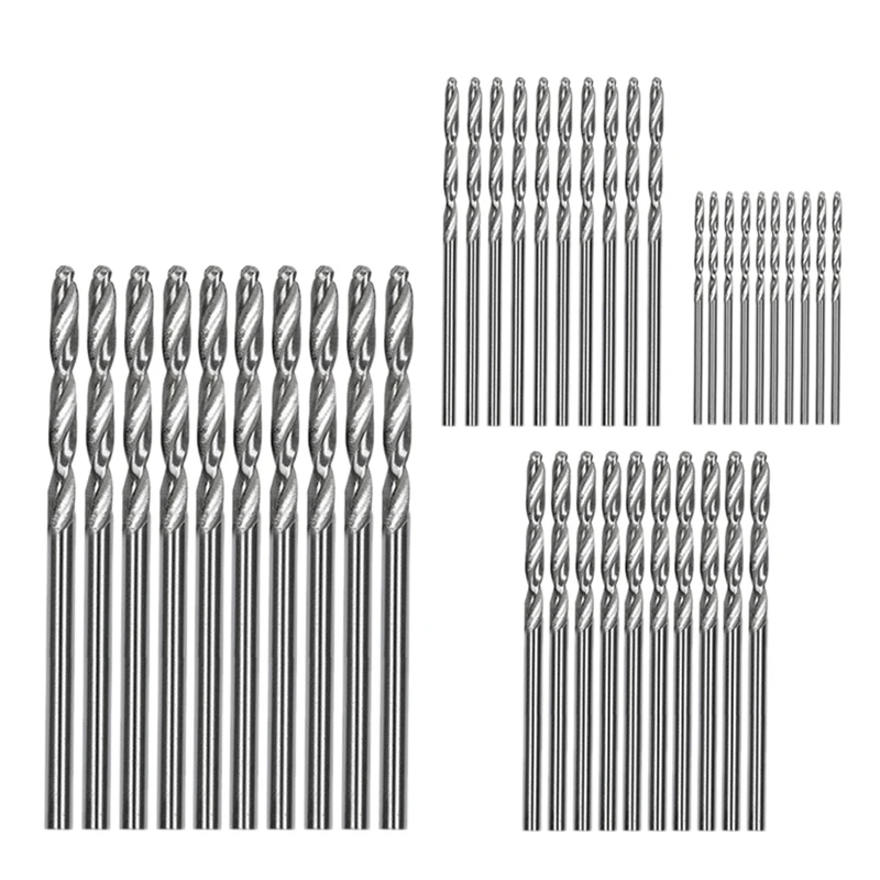 

40 Pcs Mini Drill Hss Bit 0.6Mm-2.0Mm Straight Shank Pcb Twist Drill Bits Set