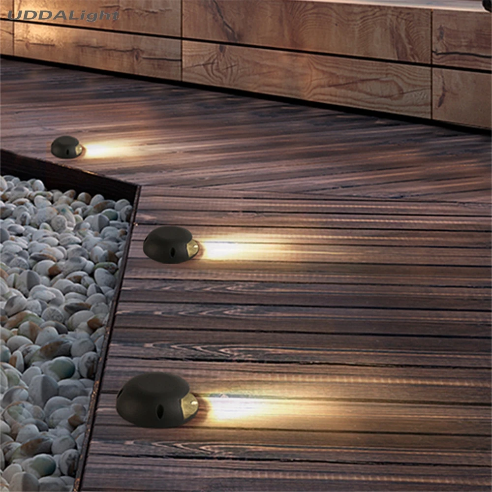 Лестничный светодиодный напольный 3 Вт подземный светильник 1 боковой ing Dia78 * H80mm