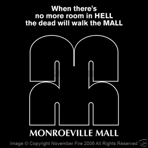 Monroeville Mall Пенсильвания рассвет Мертвых Зомби Джордж Ромеро рубашка NFT144 | Мужская