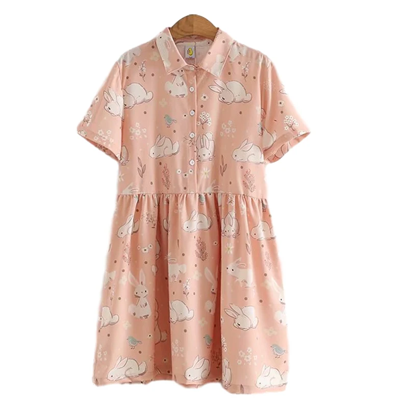Женское шифоновое платье рубашка с коротким рукавом розовое повседневное