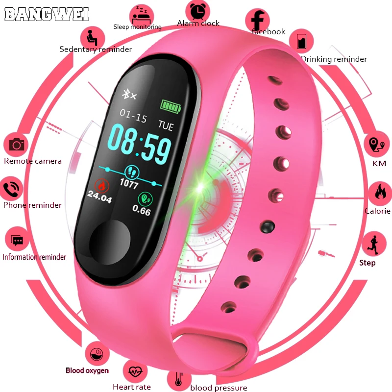 LIGE умный браслет женские спортивные часы мужские IP67 водонепроницаемые фитнес