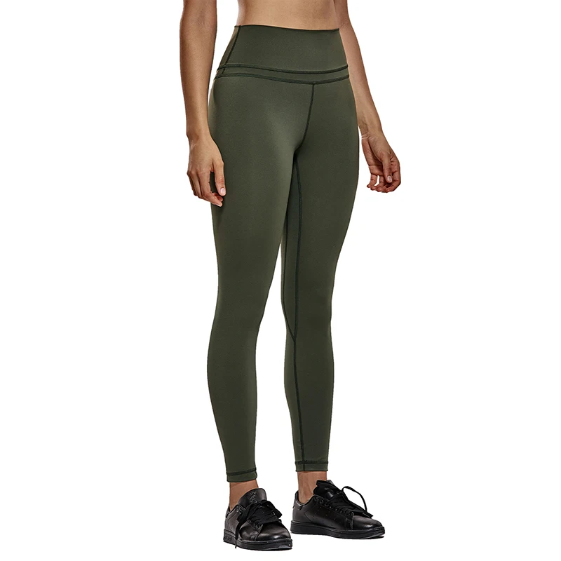 Dark Olive06 CRZ Йога женские Леггинсы для йоги Naked Feeling I с высокой талией облегающие для тренировок брюки-25 дюймов - Цвет: Dark Olive06