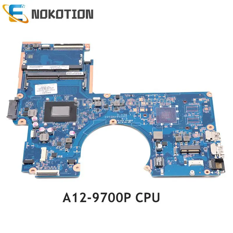 

NOKOTION 847654-001 862978-601 862978-001 for HP 15-aw053nr 15-AW Laptop Motherboard DAG54AMB6D0 AM970PADY44AB A12-9700P CPU