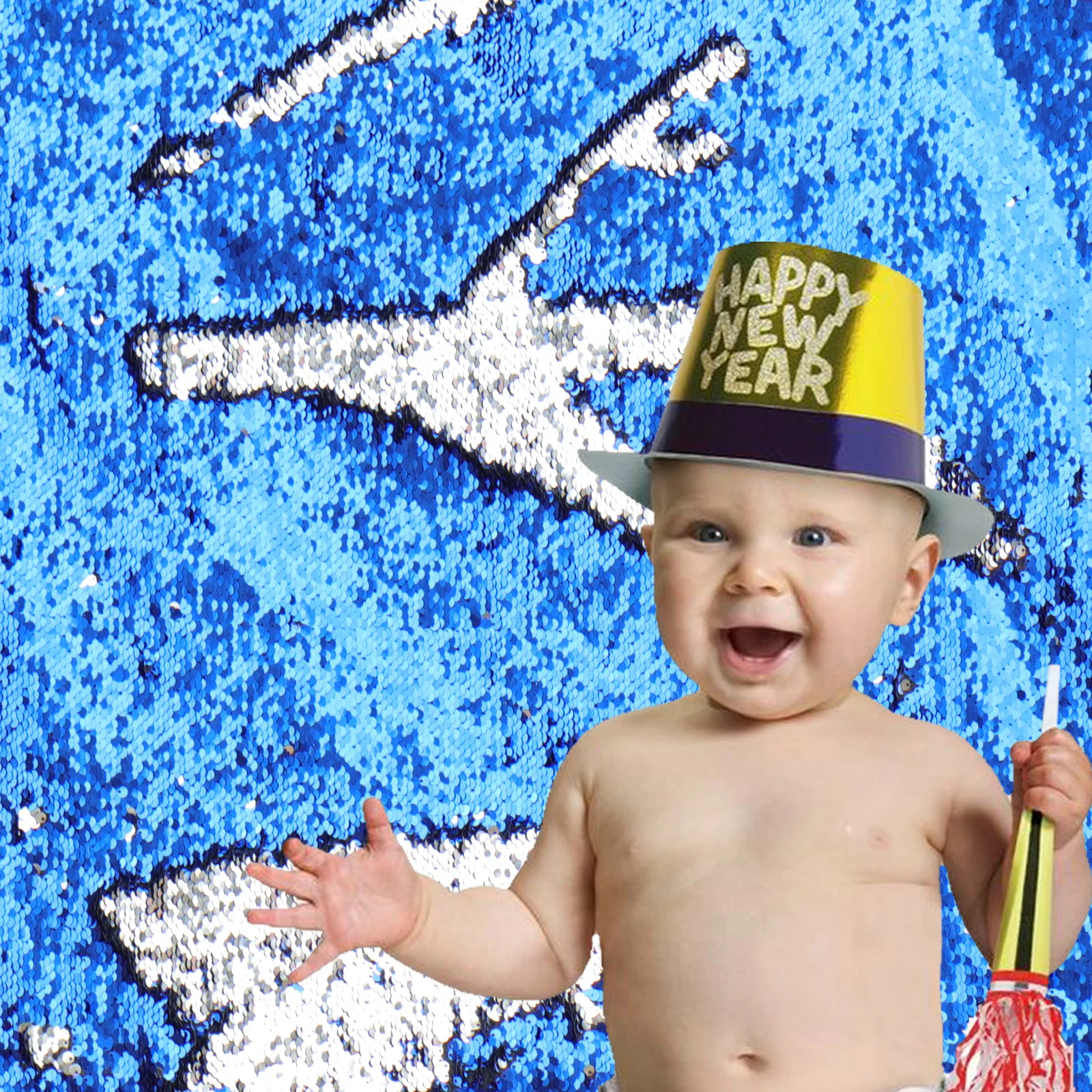 Двусторонняя ткань с блестками в виде рыбьей чешуи русалки двухсторонняя