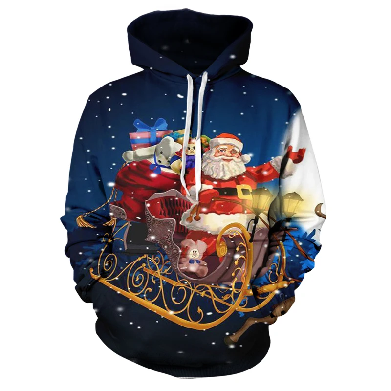 

Christmas Hoodies Santa Claus Snowman 3D Print Men Women Casual Sweatshirts Hoodie Anime Harajuku Hip Hop Pullover Tops Coat