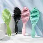 Щетка Wet Brush Pro Flex Dry, гребень изогнутой формы, массажная расческа пушистой формы, расческа для завивки ребер, может использоваться на мокрых волосах для легкого распутывания