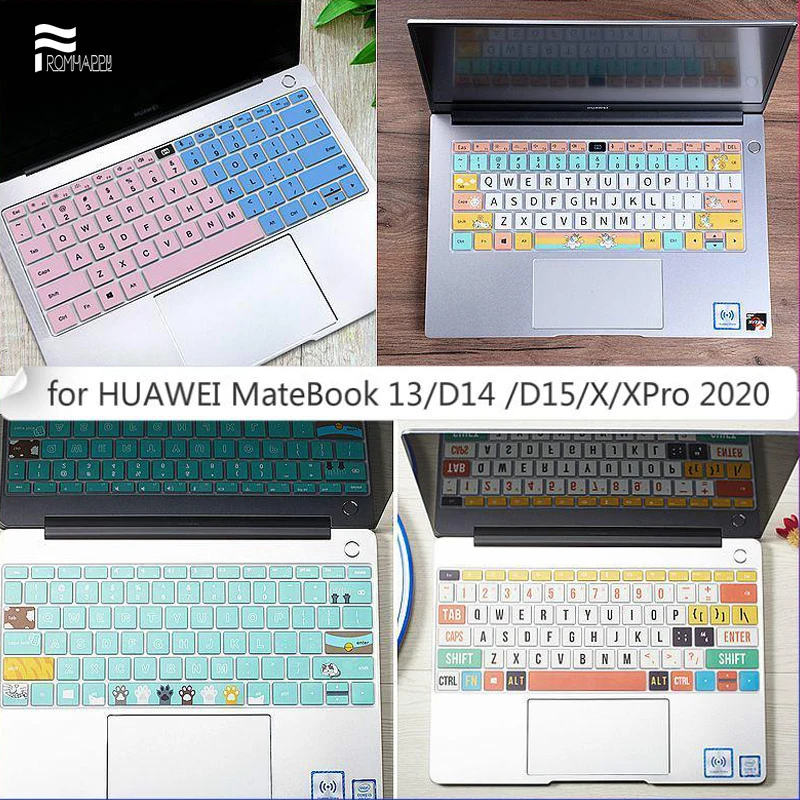 

Силиконовая накладка на клавиатуру для HUAWEI MateBook D 14 2020 R5 3500U Linux, Mate Book D15 2020 matebook X Pro D E X 13 14 16,1 дюймов