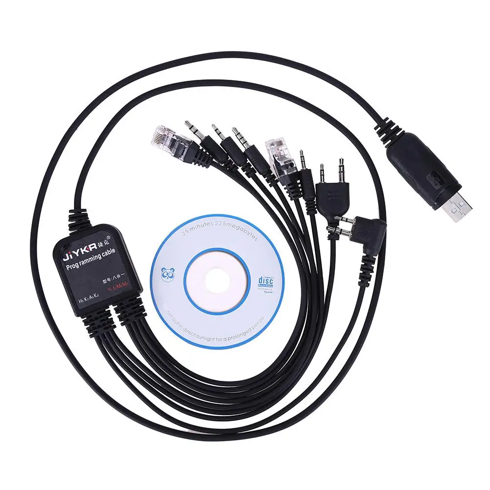 8 в 1 USB кабель для программирования Baofeng портативных радиостанций MOTOROLA AXU4100 Kenwood TYT