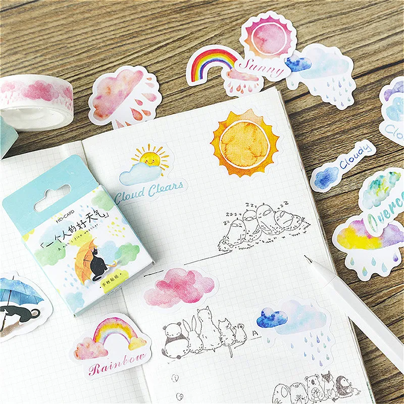 46 шт прекрасные погодные наклейки для скрапбукинга DIY альбом дневник