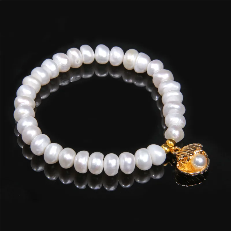 Boho Shell& пресноводный жемчуг браслет Seashell Cowry Shell Conch браслет для женщин ювелирные изделия мала-йога пляж