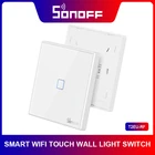 Интеллектуальный выключатель света SONOFF T2EU-RF Smart WiFi сенсорный настенный светильник переключатель Беспроводной с границы 433 RFГолосовое управлениеприложение Управление работает с Alexa умный дом