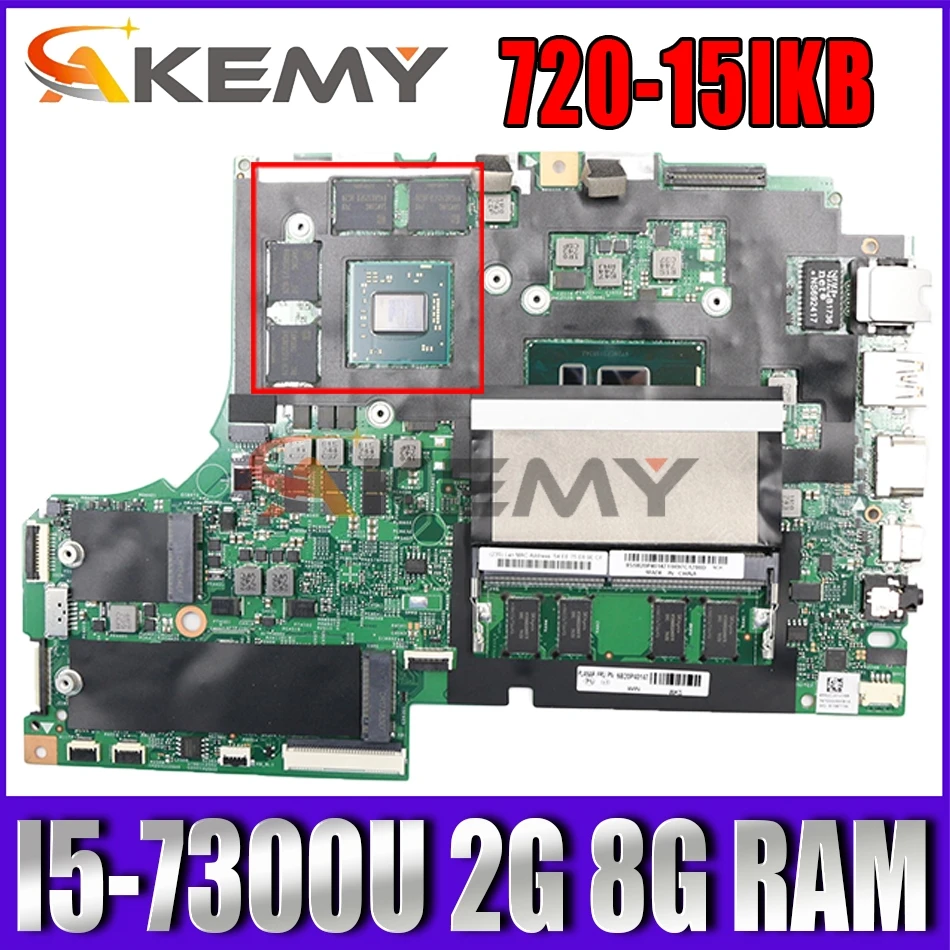 

For Lenovo YOGA 720-15IKB Laptop Motherboard 5B20N67890 Yoga 720-15IKB I5-7300U 2G GPU 8G RAM 100% test work