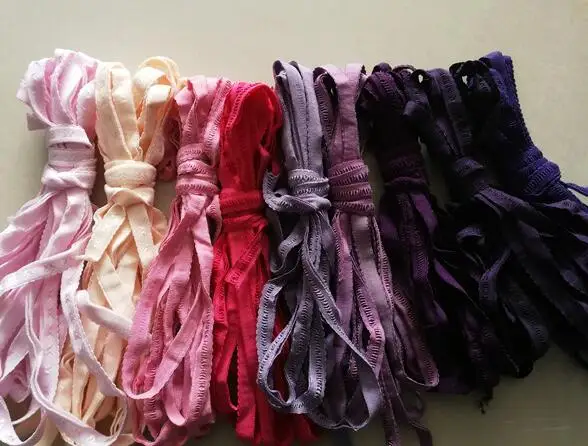 10 Meters Various Colors 2 Layers Elastic Lace Stretch 1cm Wide Trim Ribbon Sewing Underwear Craft DIY Garment | Дом и сад