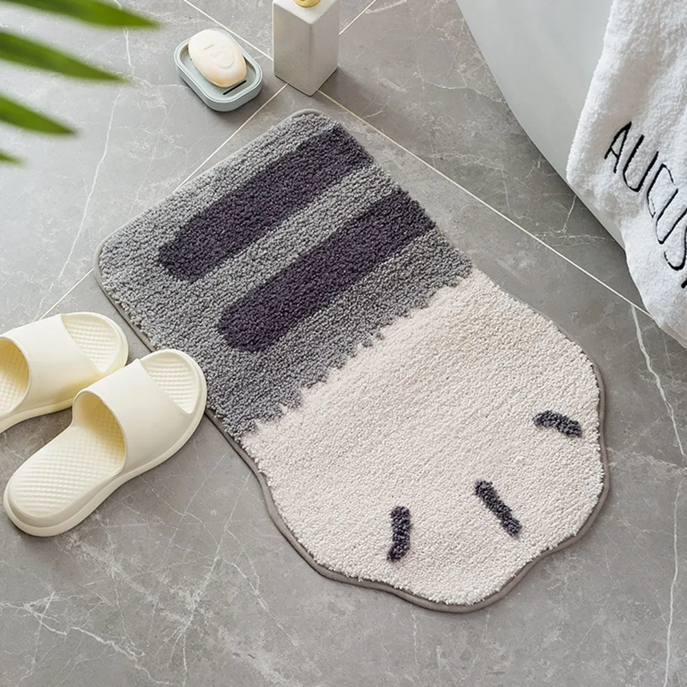 

Long Strip Of Cat's Claw Flocking Home Bathroom Non-slip Mat, Door To Door, Home Bedroom Door Mat, Absorbent Foot Mat