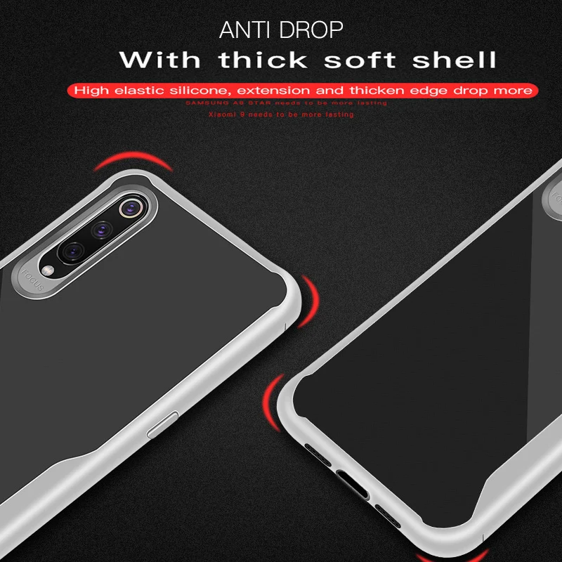 UPaitou Plain Case for Samsung Galaxy A70 A60 A50 A40 A30 A20 A10 M10 M20 M30 Bumper Soft Transparent TPU Cover |