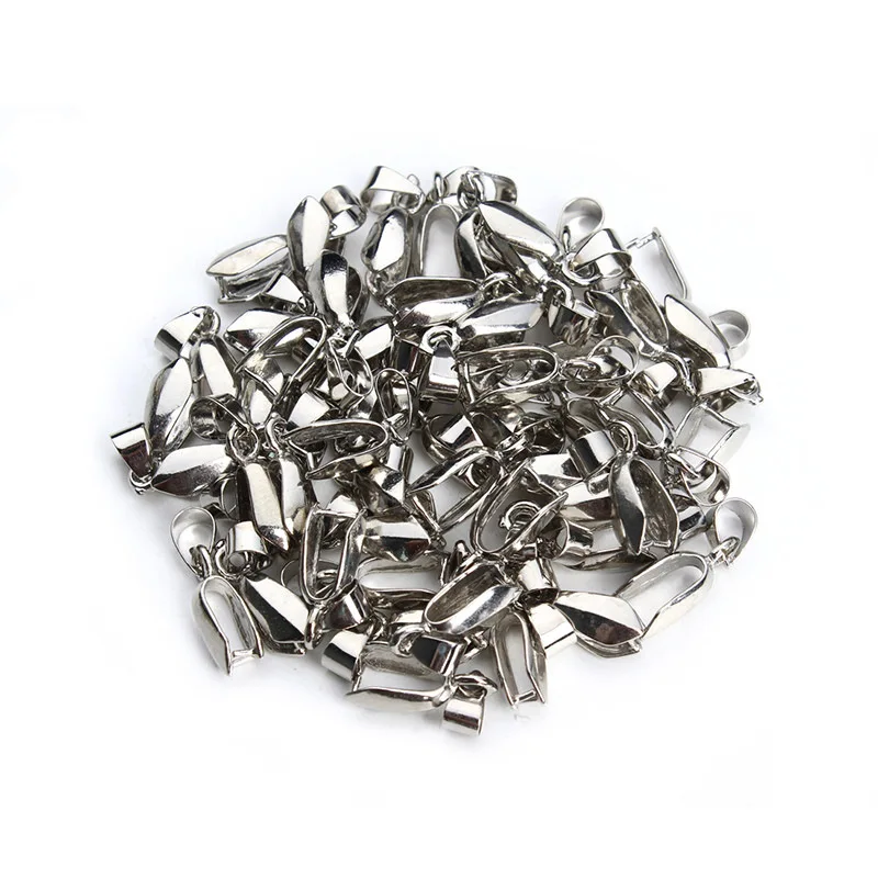 100Pcs/Lot Pendant Clip Clasp Melon Seeds Buckle Pendant Connector Copper Charm Bail Beads Jewelry FindingsDIY Jewelry Component