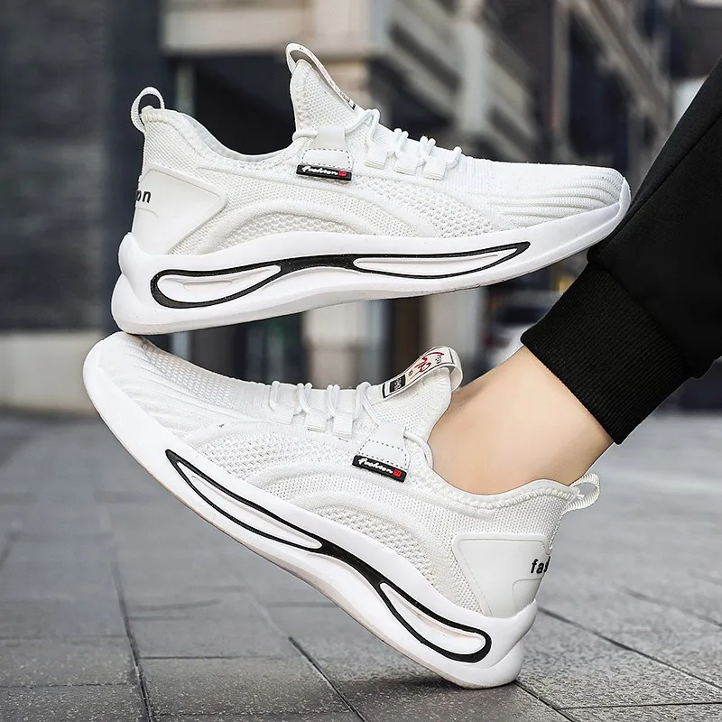 

Men Sneakers Lightweight Casual Shoes Men Lace-Up Walking Shoes Men Trainers Mesh Flat Homme Big Size Tenis Masculino