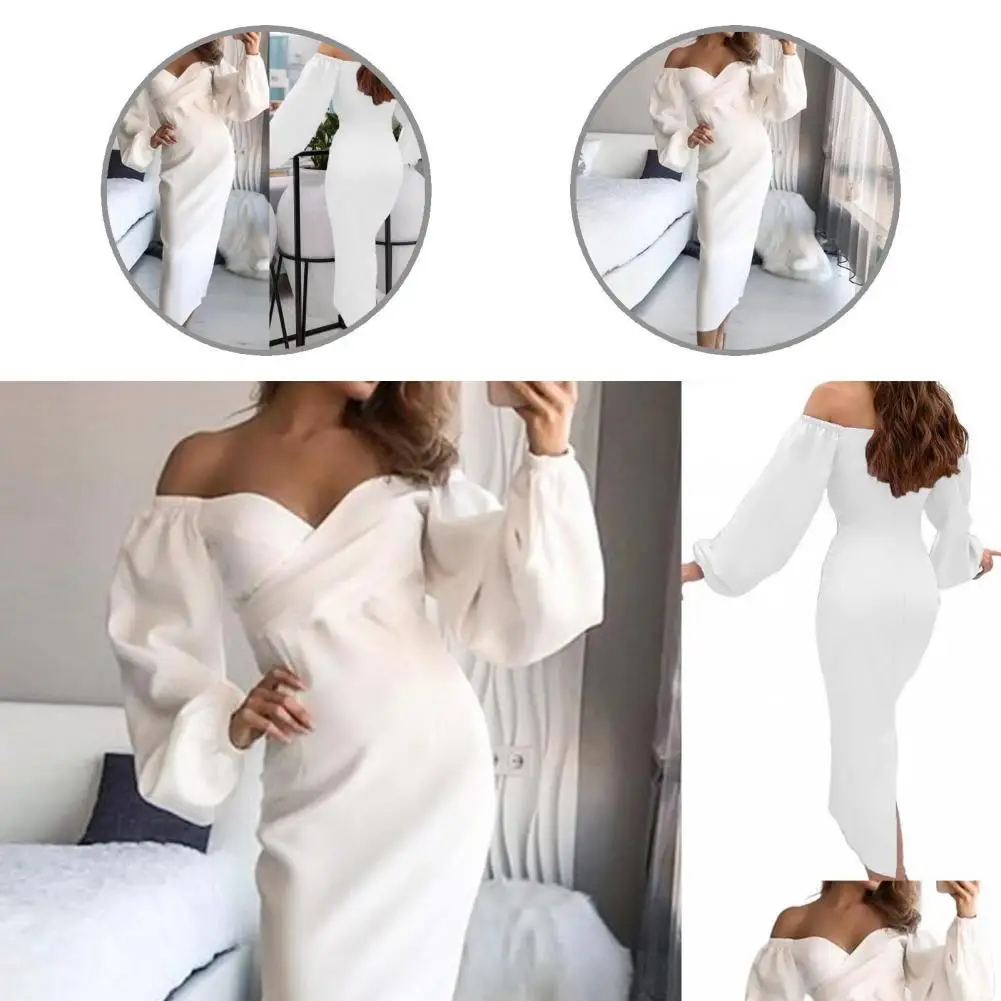 

Осеннее платье-трапеция с высокой талией, с открытыми плечами