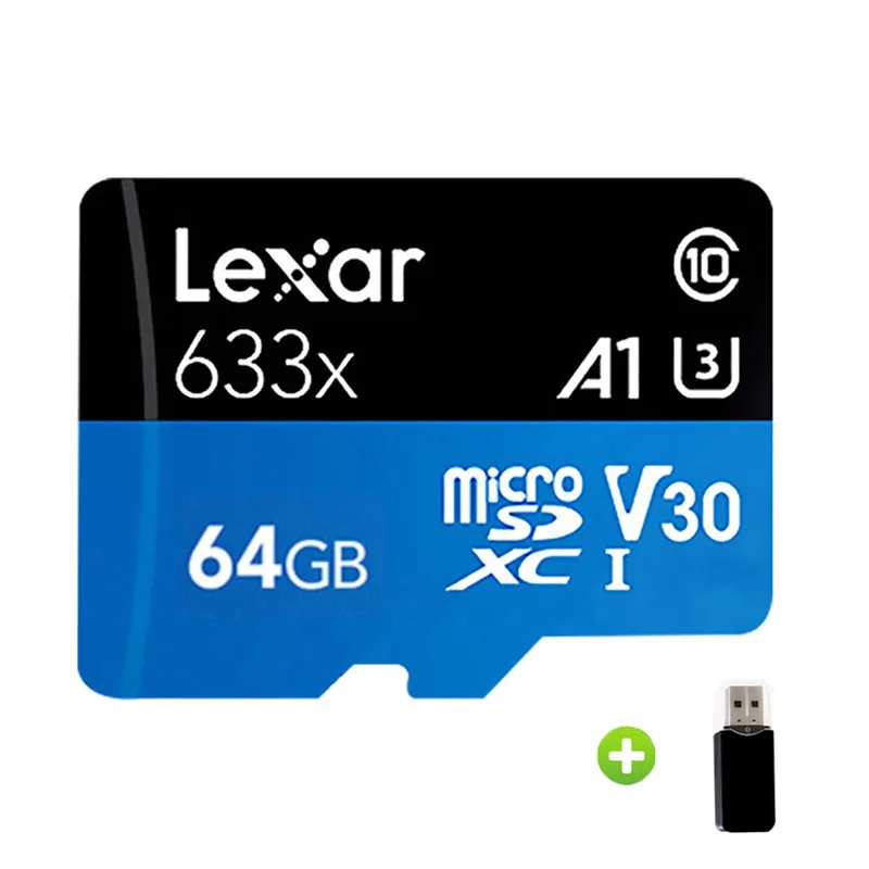 Lexar 32G слот для карт памяти 64 ГБ 128 ГБ 256 633X Micro SD карта SDXC 95 МБ/с. TF карты флэш накопитель usb для смартфонов - Емкость: 64GB-Card Reader