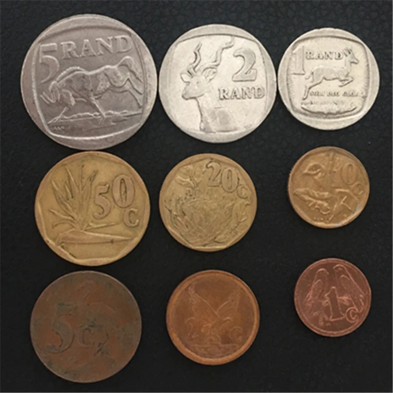 Набор из 9 предметов ЮАР центы Ранд монеты старое издание Африка 100% реальные и