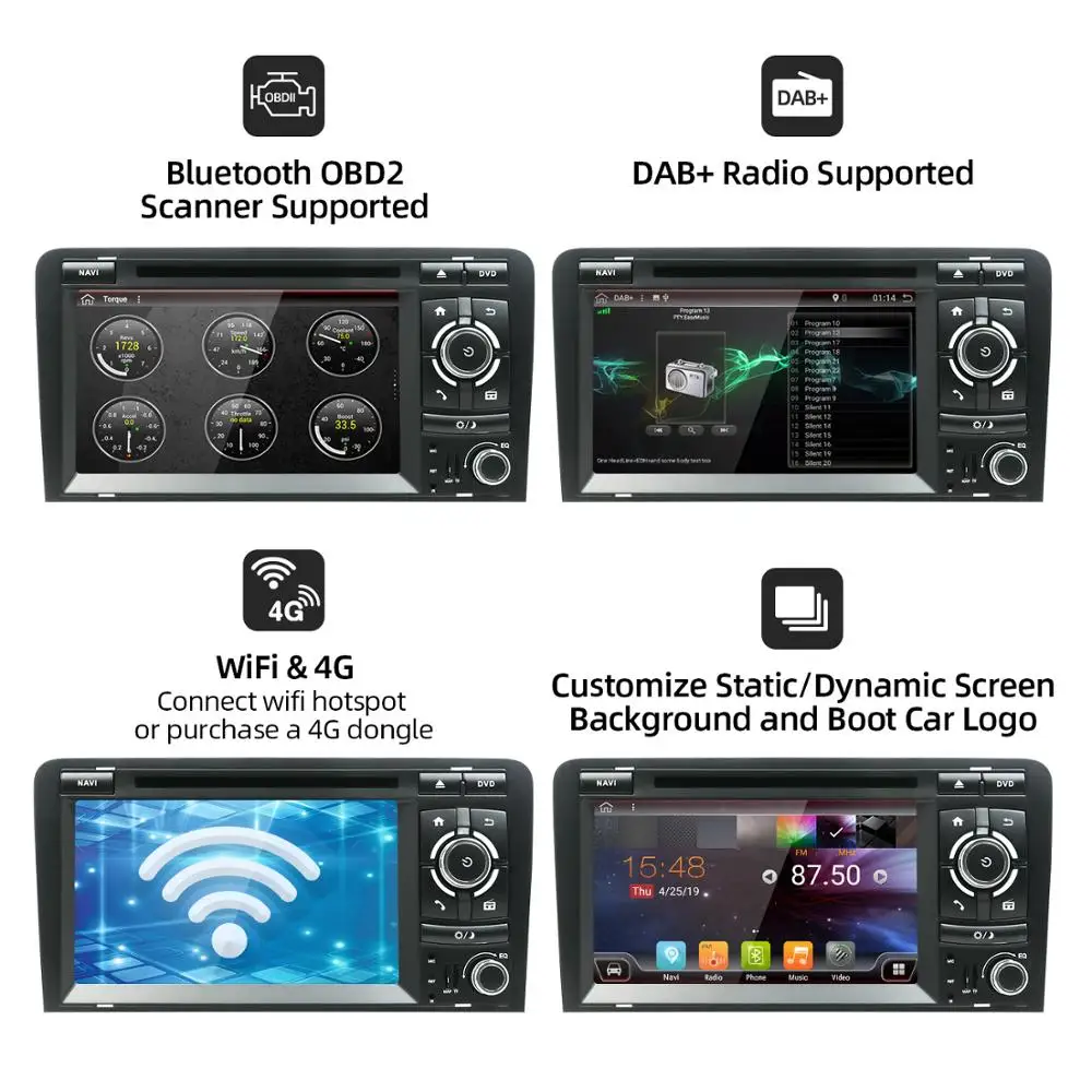 PX6 DSP Android 10 0 автомобильный DVD GPS для Audi A3 8P S3 2003 2012 RS3 плеер радио стерео аудио