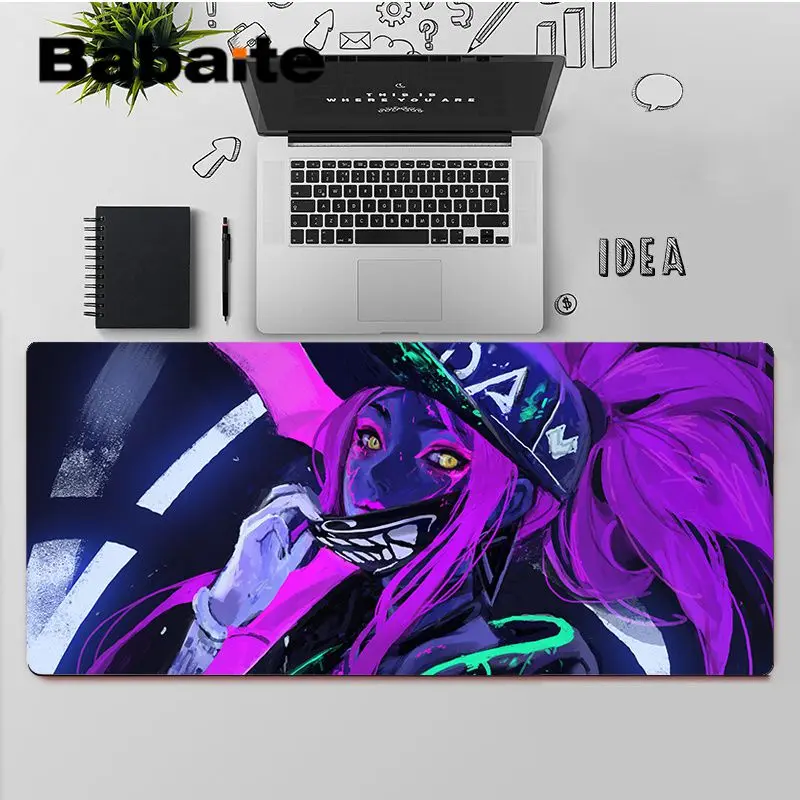 

Babaite Top Quality League of Legends LOL KDA Locking Edge Mouse Pad Game Free Shipping Large Mouse Pad Keyboards Mat