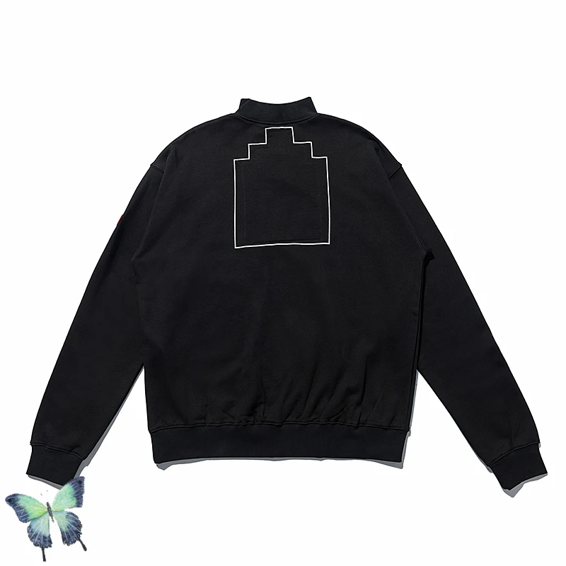 

Черные свитшоты с отложным воротником на молнии Cav Empt Cavempt
