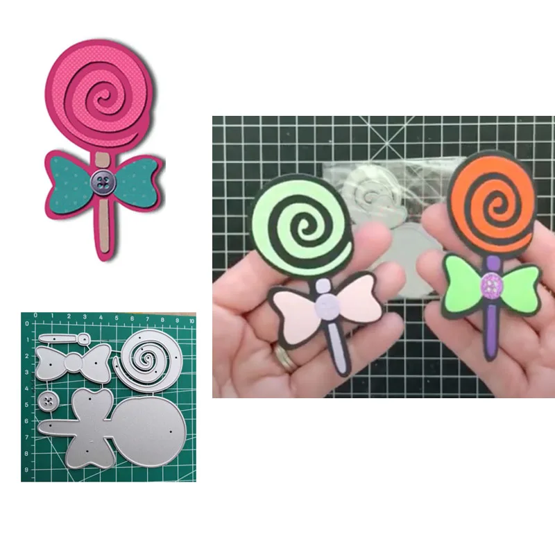 Леденец металла резки плашки конфеты Скрапбукинг счастливая открытка на день