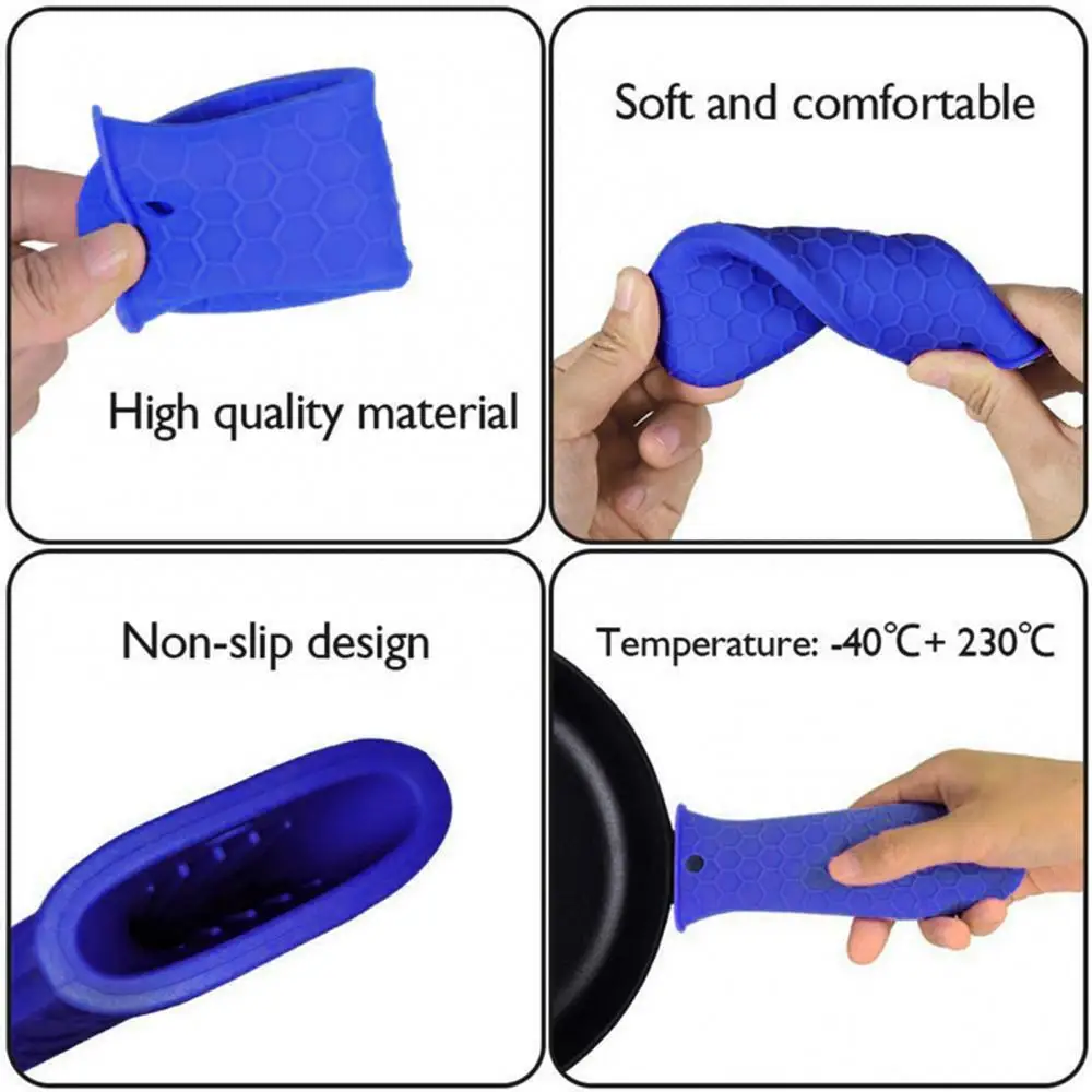 

Hot Sales 3Pcs Anti-scald Heat Insulated Finger Clip Bowl Clamp Kit with Pot Handle Cover