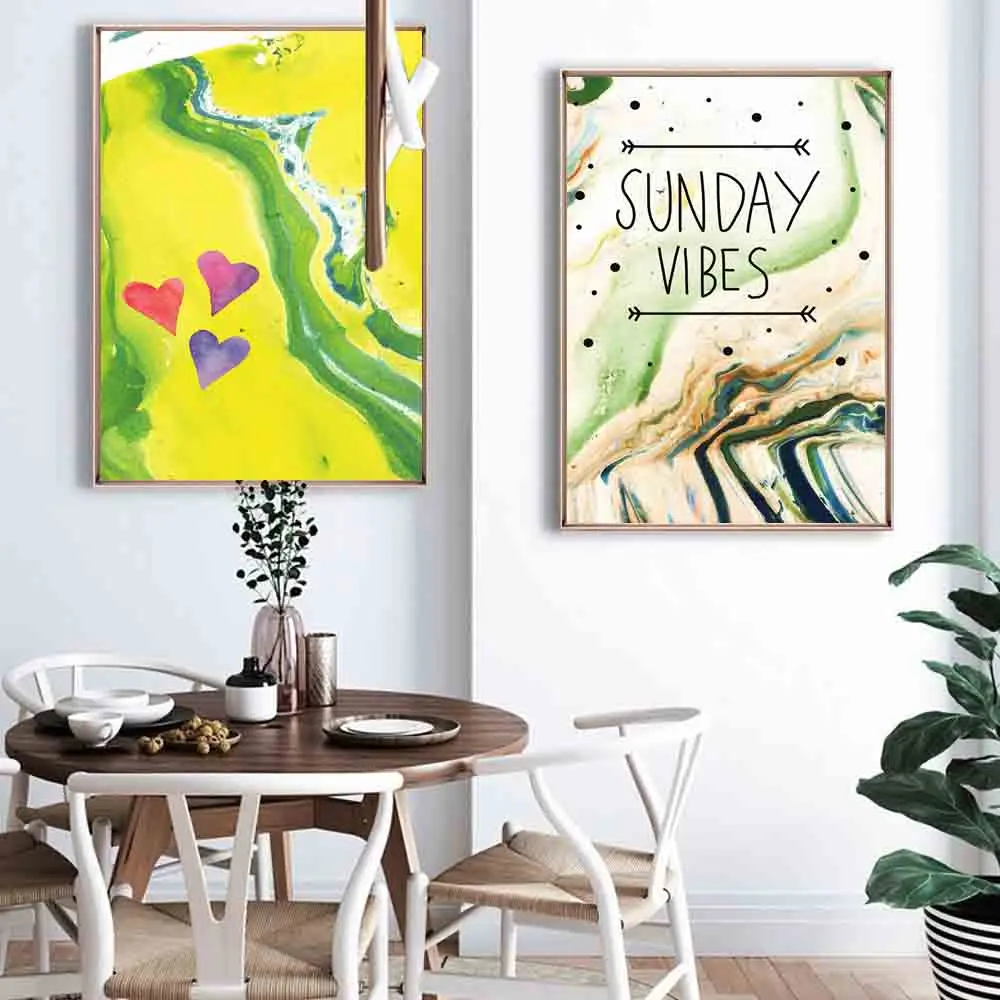 

Nordic abstract oil painting free green wall painting art canvas painting living room corridor office home decoration mural