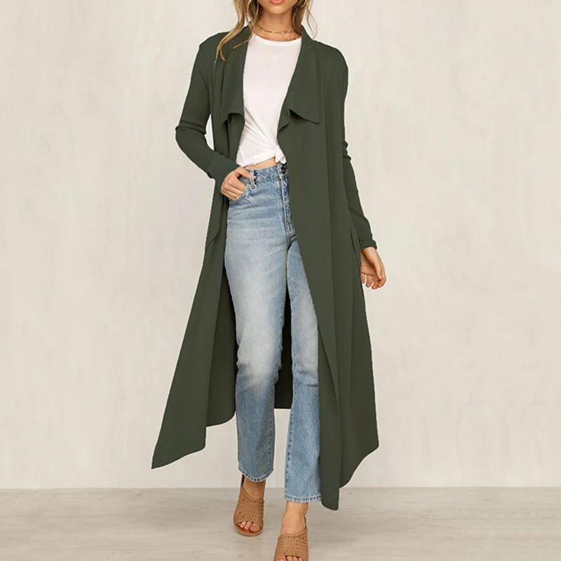 Женская обувь в Корейском стиле Зимние длинные пальто свободного размера плюс