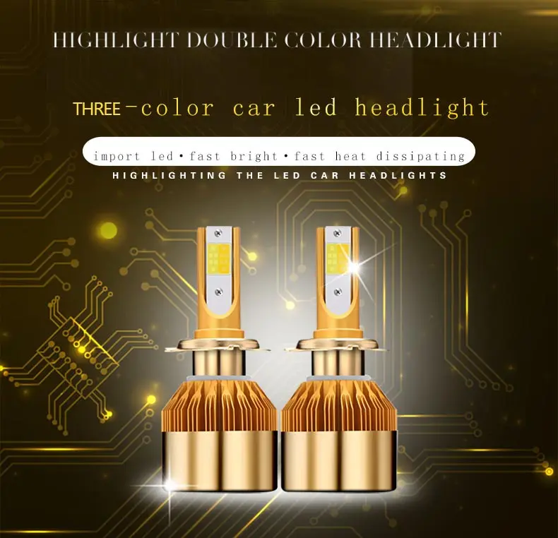 Два Цвет Cветодиодные лампы для авто фары led лампа ходовые огни лед диодные