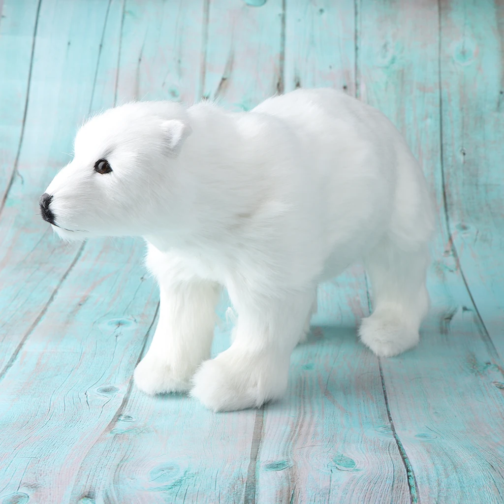 

Фигурка модели животных, миниатюрная статуя животного, домашние сборные-полярный медведь