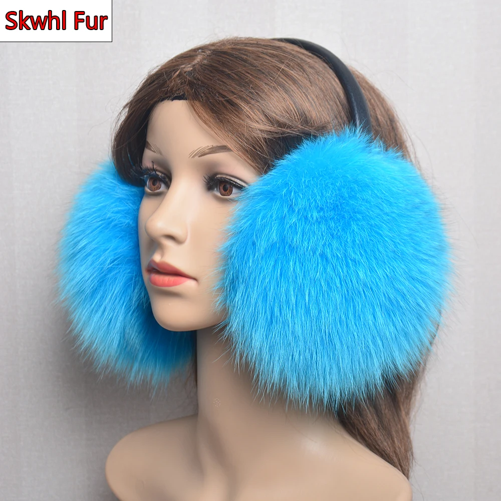 

Wholesale Retail Trendy Fashion Real Fox Fur Ladies Autumn And Winter Earmuffs To Keep Warm Luxury Women Natural Fox Fur EarMuff