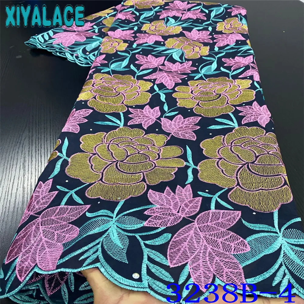 Фиолетовая африканская кружевная ткань 2020 новая с вышивкой Высококачественная