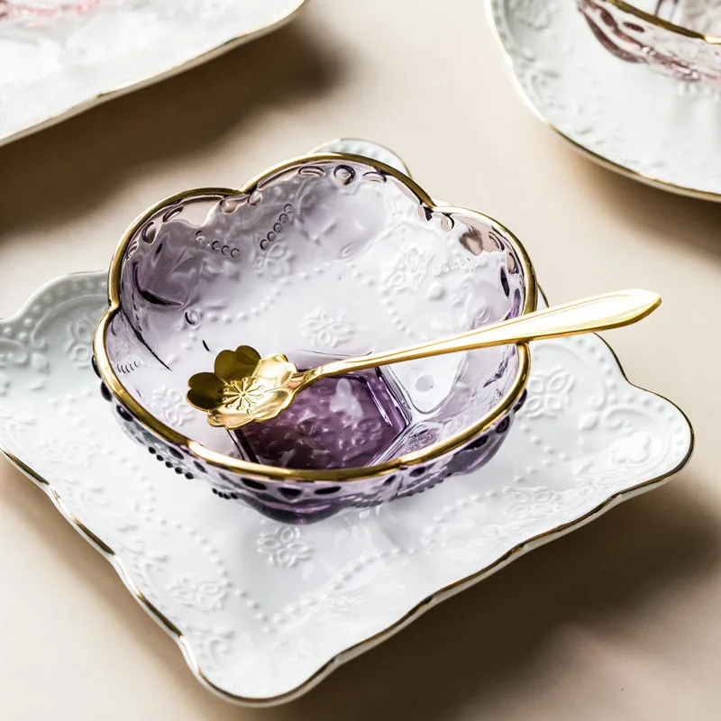 Набор керамической посуды серии Cherry Blossom Сакура десертные тарелки для торта