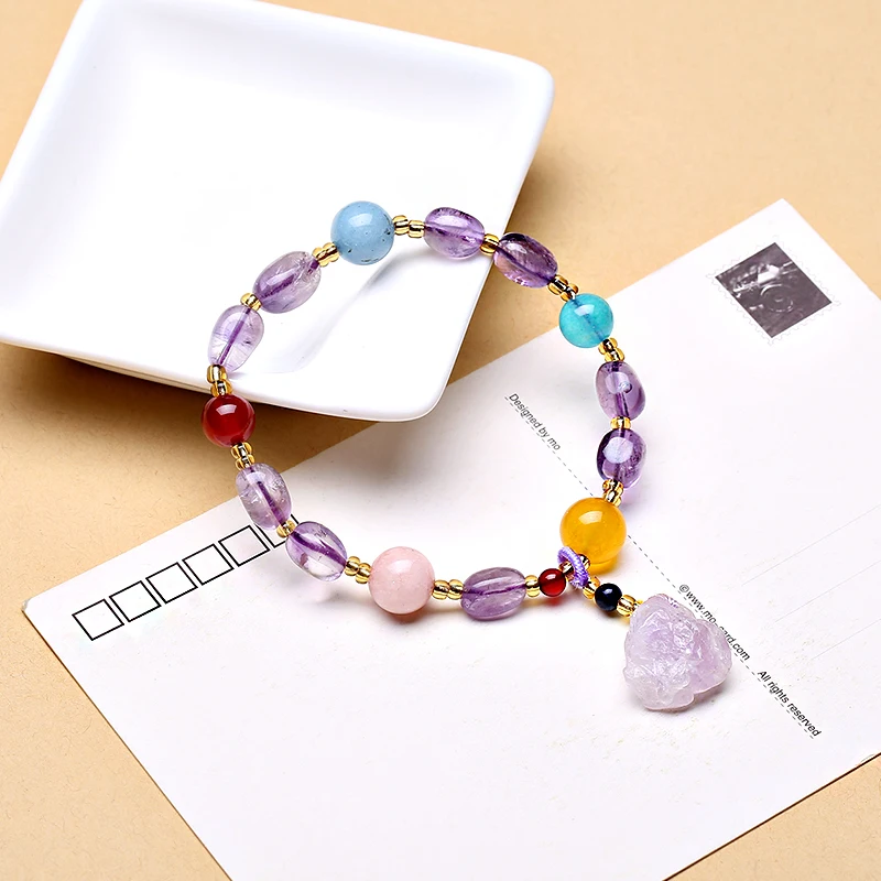 Оптовая продажа с фабрики натуральный Фиолетовый Новый лавандовый цвет браслеты