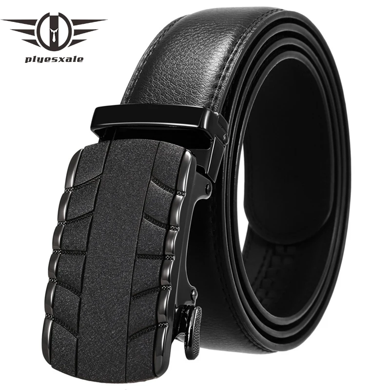 

Plyesxale Black Belts Men Luxury Famous Brand Designer High Quality Genuine Leather Automatic Buckle Belt Ceinture Homme G483