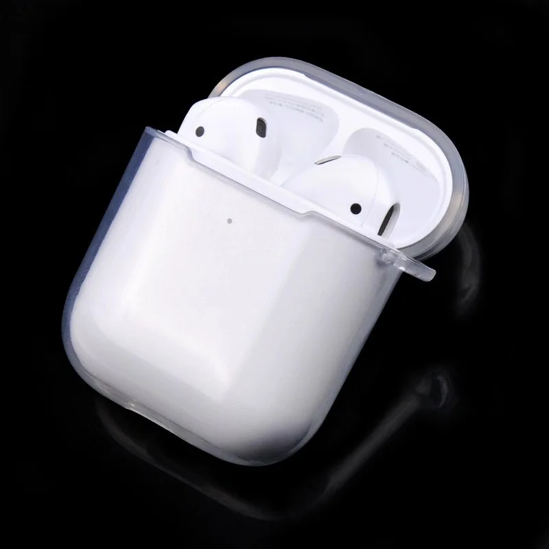 Прозрачный силиконовый чехол для беспроводных наушников с Bluetooth AirPods 1 2