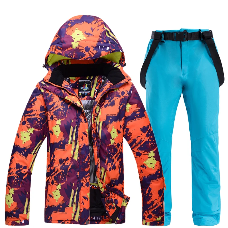 Лыжная куртка и брюки для женщин мужчин лыжный костюм женские комплекты катания