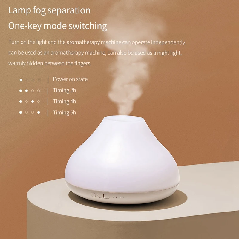 

SOLOVE Ultrasonic Humidifier Rechargeable Air Aroma Diffuser Aromatherapy Night Light Mute Mist Timing Humidifiers